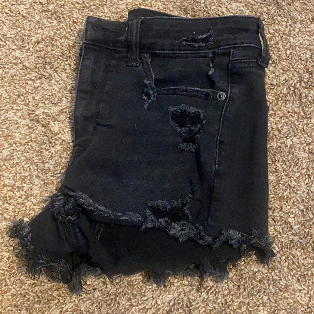 American eagle black jean shorts